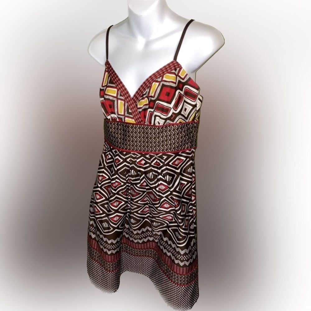 A.N.A 50’s Style Retro Print Wrap Mini Dress Size 10